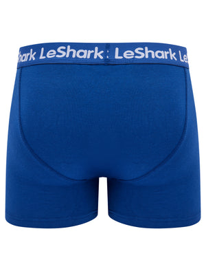 Stefton (2 Pack) Pinstripe Boxer Shorts Set in Dusty Jade Green / Limoges Blue - Le Shark