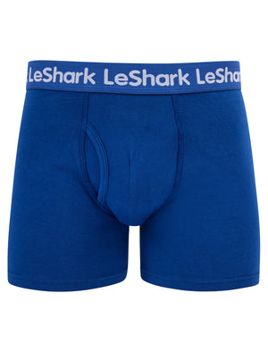 Trent (2 Pack) Pinstripe Boxer Shorts Set in Dusty Jade Green / Limoges Blue - Le Shark