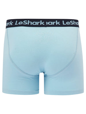 Goldbrook (2 Pack) Striped Boxer Shorts Set in Sky Captain Navy / Blue Bell - Le Shark