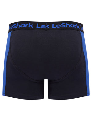 Dorset (2 Pack) Colour-Block Boxer Shorts Set in Port Royale / Sodalite Blue - Le Shark