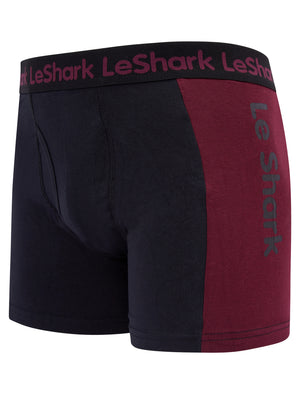 Dorset (2 Pack) Colour-Block Boxer Shorts Set in Port Royale / Sodalite Blue - Le Shark