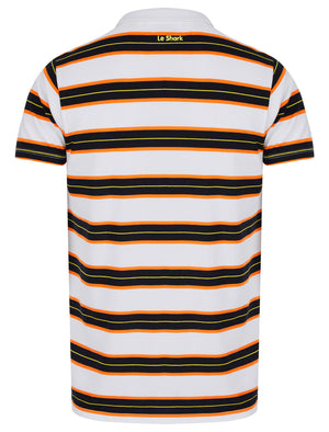 Urlwin Yarn Dyed Striped Cotton Pique Polo Shirt in Carrot - Le Shark