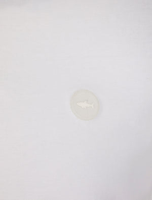 Lincoln Stretch Cotton Pique Polo Shirt with Tipping in Bright White - Le Shark