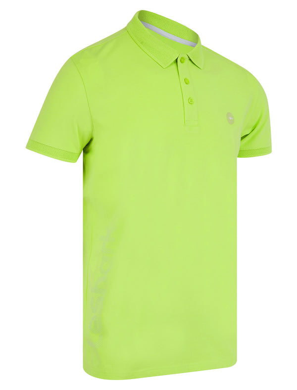 Hickory Stretch Cotton Pique Polo Shirt in Opaline Green - Le Shark