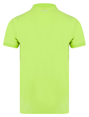Hickory Stretch Cotton Pique Polo Shirt in Opaline Green - Le Shark