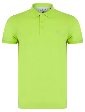 Hickory Stretch Cotton Pique Polo Shirt in Opaline Green - Le Shark