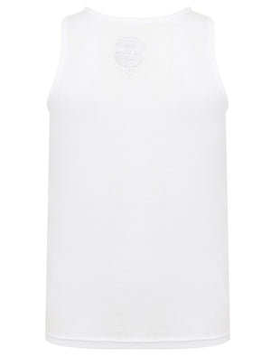 Tuns 4 Pack Cotton Ribbed Sleeveless Vest Tops in Amazon Khaki / Black / Light Grey Marl / Optic White - South Shore