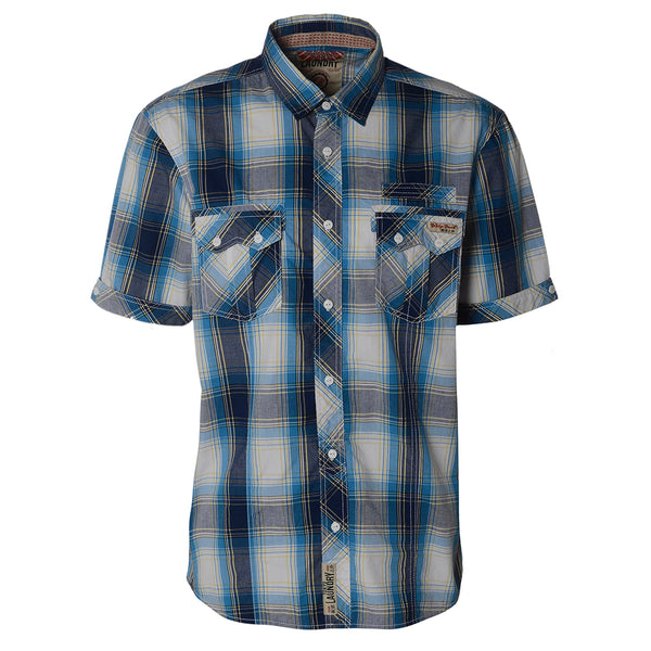 Mens Tokyo Laundry  short sleeve shirt in Swedish Blue
