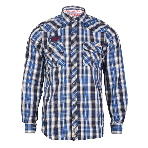 Tokyo Laundry Blackwood long sleeved blue shirt