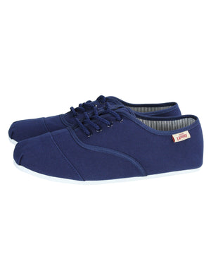 Tokyo Laundry Tohoku Navy Canvas Plimsoll