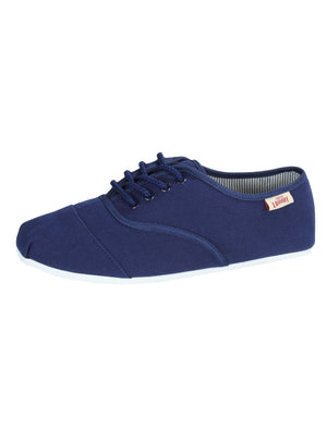 Tokyo Laundry Tohoku Navy Canvas Plimsoll