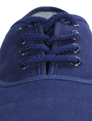 Tokyo Laundry Tohoku Navy Canvas Plimsoll