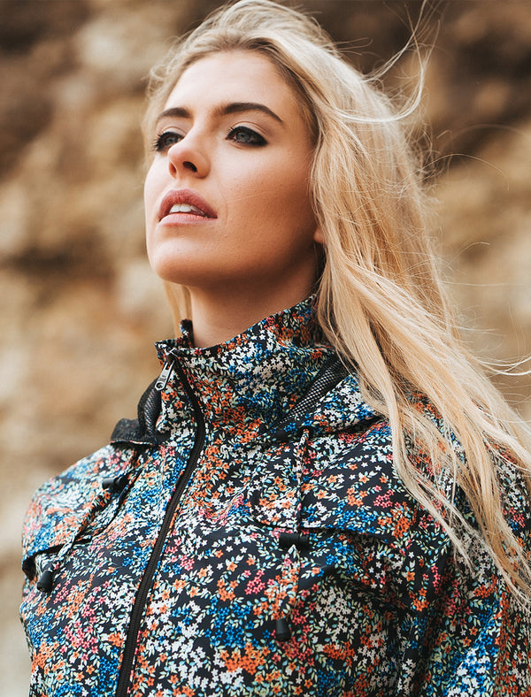 Fusion Lightweight Parka Raincoat in Ditsy Floral - Tokyo Laundry