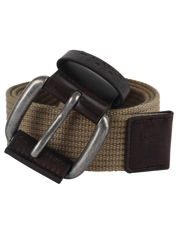 Tokyo Laundry Kane Textured Woven Belt in Kelp