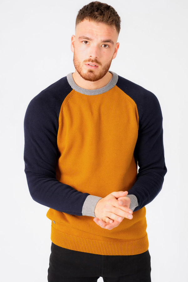 Moffatt Raglan Sleeve Cotton Knit Jumper In Buckthorn Brown - Tokyo Laundry