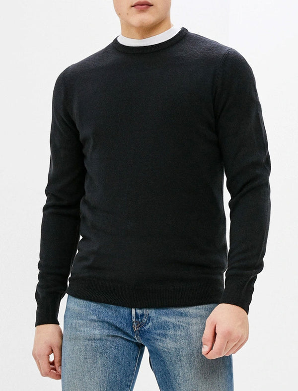 Olsen Soft Cashmillon Crew Neck Jumper In Black - Kensington Eastside