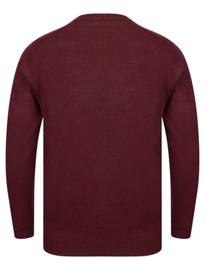 Kano Crew Neck Knitted Jumper in Zinfandel - Kensington Eastside