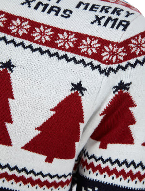 Mens white hot sale christmas sweater