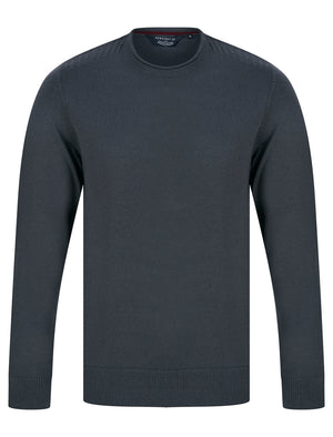 Colmenar Crew Neck Knitted Jumper in High-Rise Grey - Kensington Eastside