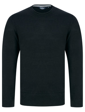 Colmenar Crew Neck Knitted Jumper in Black - Kensington Eastside