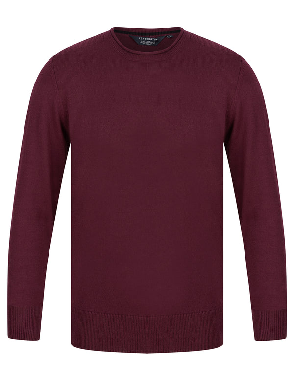 Colmenar Crew Neck Knitted Jumper in Zinfandel - Kensington Eastside