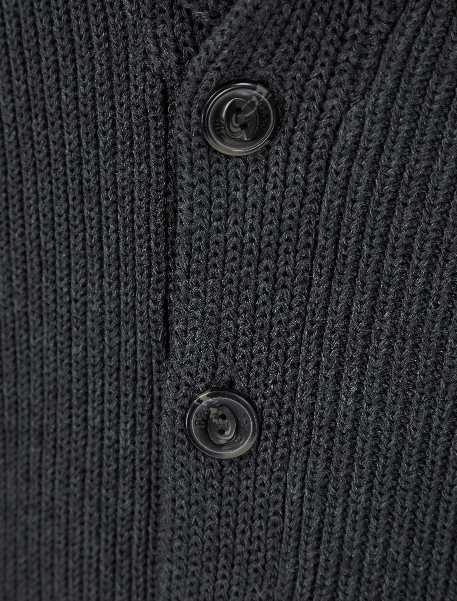 BATONER SOLID WOOL RIB CARDIGAN ダークグレー 【公式通販】