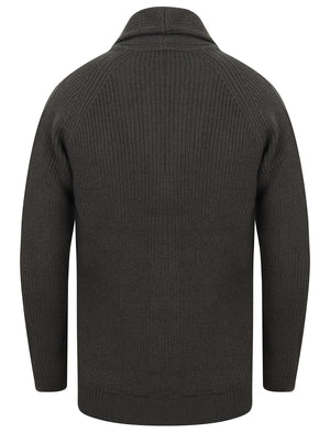 Hatton 2 Soft Knit Shawl Neck Cardigan in Charcoal - Tokyo Laundry