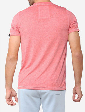 Baywood Motif Burnout T-Shirt In Faded Rose - Tokyo Laundry