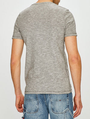Woodcutter Grindle Cotton Jersey T-Shirt In Charcoal / Ivory - Tokyo Laundry