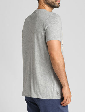 Williamson Applique Cotton T-Shirt In Light Grey Marl - Tokyo Laundry