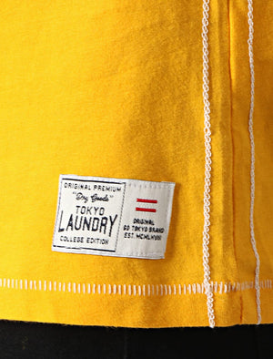 Rookie Crew Neck Cotton T-Shirt In Citrus Orange - Tokyo Laundry