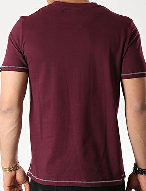 Rookie Crew Neck Cotton T-Shirt In Wine Tasting - Tokyo Laundry