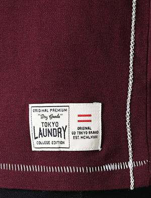 Rookie Crew Neck Cotton T-Shirt In Wine Tasting - Tokyo Laundry