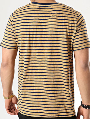 Pacora Grindle Stripe Cotton T-Shirt In Banana Cream - Tokyo Laundry