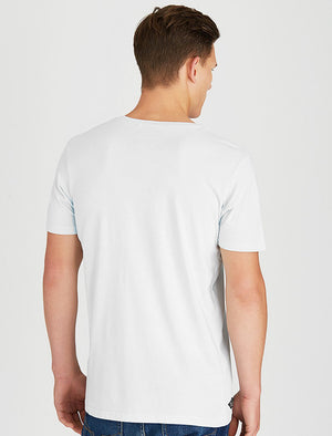 Thunderbolt Motif Cotton Jersey T-Shirt in Optic White - South Shore