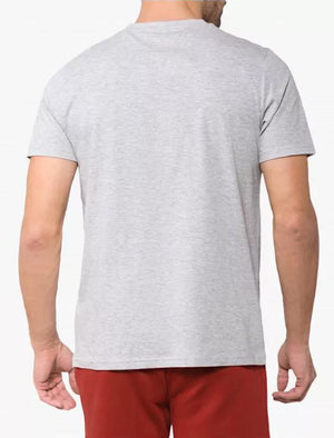 Eagle Calif Motif Cotton Jersey T-Shirt in Light Grey Marl - South Shore