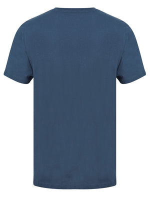 Pitstop Motif Cotton Jersey T-Shirt in Insignia Blue - South Shore