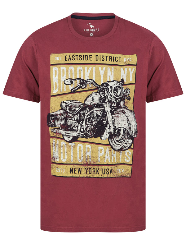 Eastside Motif Cotton Jersey T-Shirt in Rhododendron - South Shore