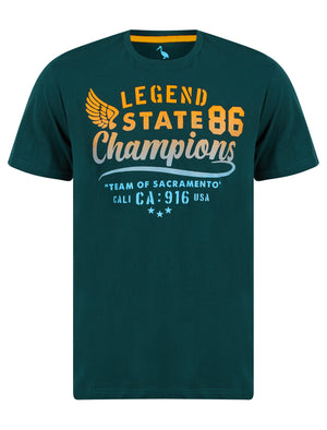 State Champs Motif Cotton Jersey T-Shirt in Ponderosa Pine - South Shore