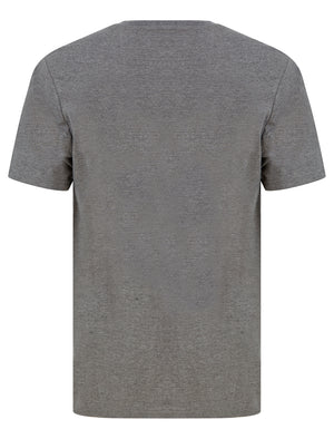 Banzai Pipeline Motif Cotton Jersey T-Shirt in Mid Grey Marl - South Shore
