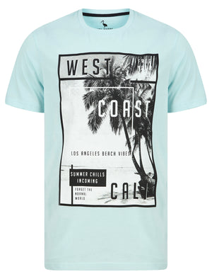 WC Cali Motif Cotton Jersey T-Shirt in Omphalodes Blue - South Shore