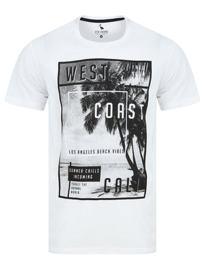 WC Cali Motif Cotton Jersey T-Shirt in Optic White - South Shore