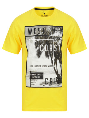 WC Cali Motif Cotton Jersey T-Shirt in Snapdragon Yellow - South Shore