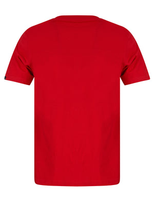 Oakdale Motif Cotton Jersey T-Shirt in Barados Cherry - Tokyo Laundry