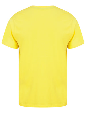 Palm Springs Motif Cotton Jersey T-Shirt in Snapdragon Yellow - South Shore