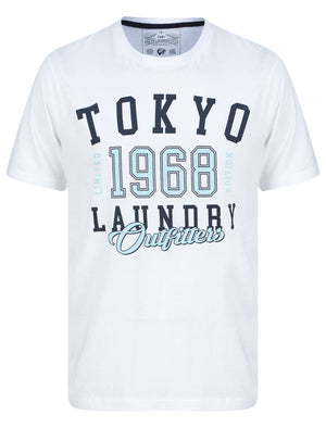 Moored Motif Cotton Jersey T-Shirt in Optic White - Tokyo Laundry
