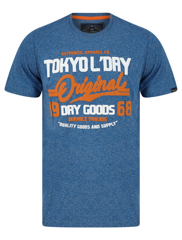 Batter Motif Cotton Jersey Grindle T-Shirt in Light Blue - Tokyo Laundry