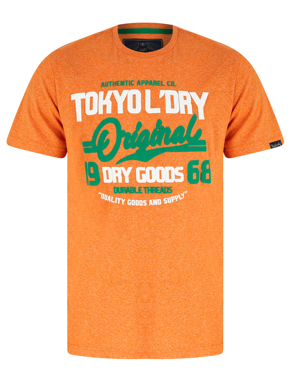 Batter Motif Cotton Jersey Grindle T-Shirt in Orange - Tokyo Laundry