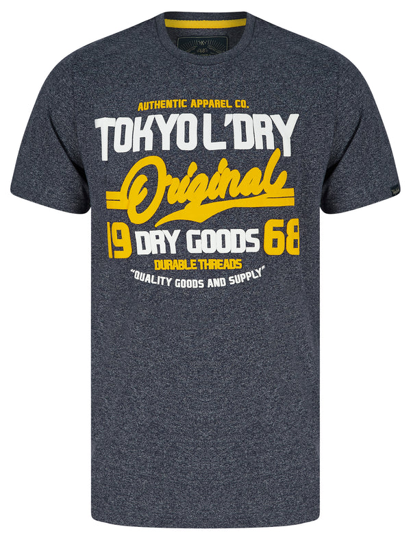 Batter Motif Cotton Jersey Grindle T-Shirt in Navy - Tokyo Laundry