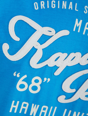Kapaluas Applique Motif Cotton Jersey T-Shirt in Blithe Blue - Tokyo Laundry
